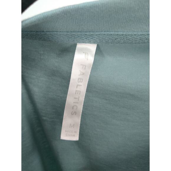 Fabletics Womens T-Shirt M Boyfriend Long Sleeve Tee Dip Dye Seafoam Buttermilk - Picture 4 of 8